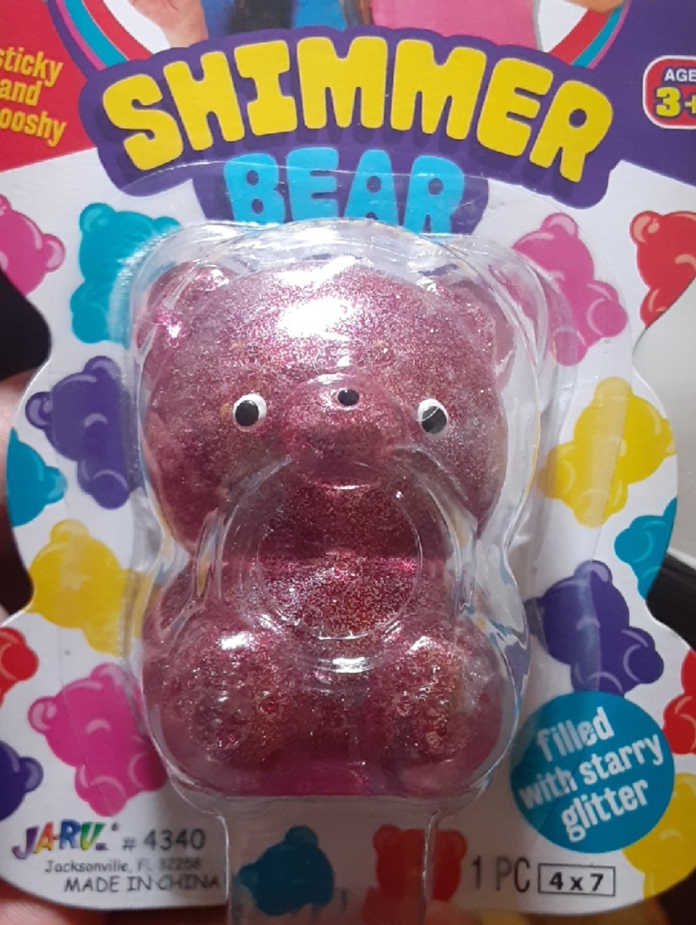 Shimmer Bear Squishy Stress Relief Toy - Picture 7 of 7